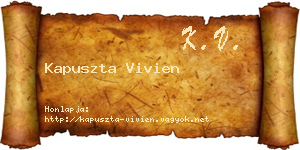 Kapuszta Vivien névjegykártya