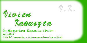 vivien kapuszta business card